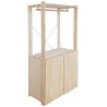 Penderie en bois NOVA avec grande armoire, 174,5 x 76,5 x 38,5 cm