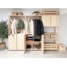 Penderie en bois NOVA avec grande armoire, 174,5 x 76,5 x 38,5 cm