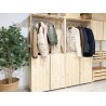Penderie en bois NOVA avec grande armoire, 174,5 x 76,5 x 38,5 cm