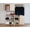 Penderie en bois NOVA avec grande armoire, 174,5 x 76,5 x 38,5 cm