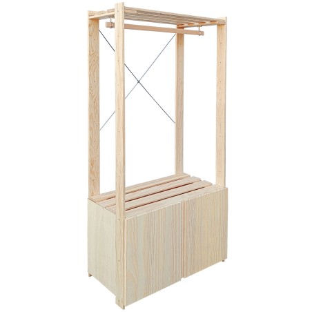 Penderie en bois NOVA avec petite armoire, 174,5 x 76,5 x 38,5 cm