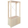 Penderie en bois NOVA avec petite armoire, 174,5 x 76,5 x 38,5 cm