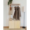 Penderie en bois NOVA avec petite armoire, 174,5 x 76,5 x 38,5 cm