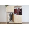 Penderie en bois NOVA avec petite armoire, 174,5 x 76,5 x 38,5 cm