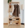 Penderie en bois NOVA avec petite armoire, 174,5 x 76,5 x 38,5 cm