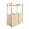 Penderie en bois NOVA avec petite armoire, 110 x 76,5 x 38,5 cm