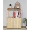 Penderie en bois NOVA avec petite armoire, 110 x 76,5 x 38,5 cm