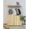 Penderie en bois NOVA avec petite armoire, 110 x 76,5 x 38,5 cm