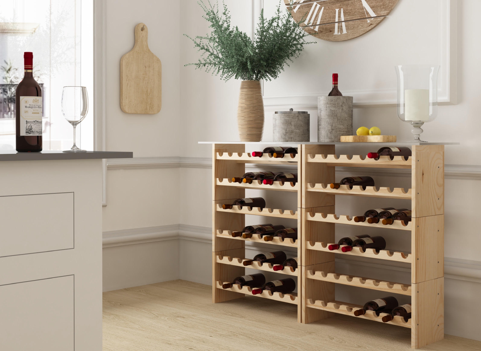 Petits casiers à vin en bois pour aménager une cave à vin - Astiblog