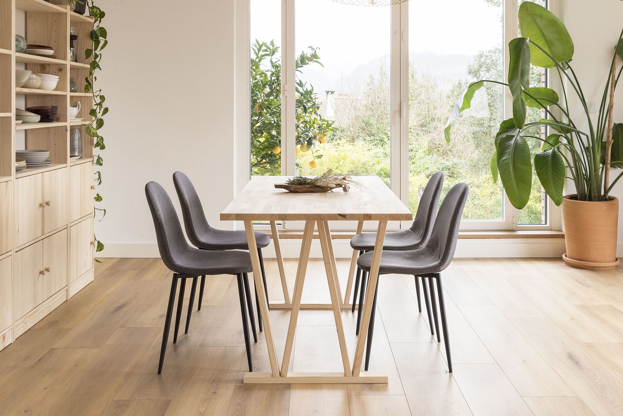 Pieds en bois pour table de salle à manger, 2 positions - Astideco