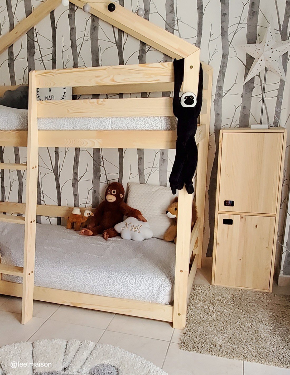 Armoire-penderie Enfant Vicco Andy - 12 Compartiments, Bleue, Modulable